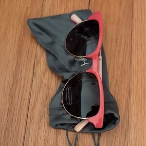 Ann Taylor Pink Sunglasses with Black Lenses